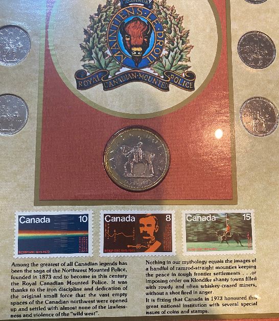 RCMP Coin and Stamp Framed Collection