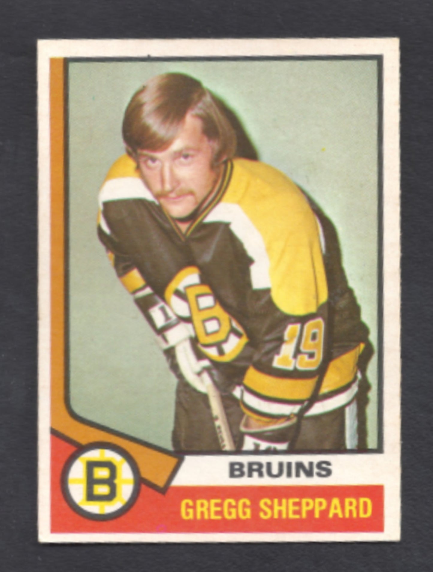1974 - 1975 O - Pee - Chee Gregg Sheppard Boston Bruins Hockey Card