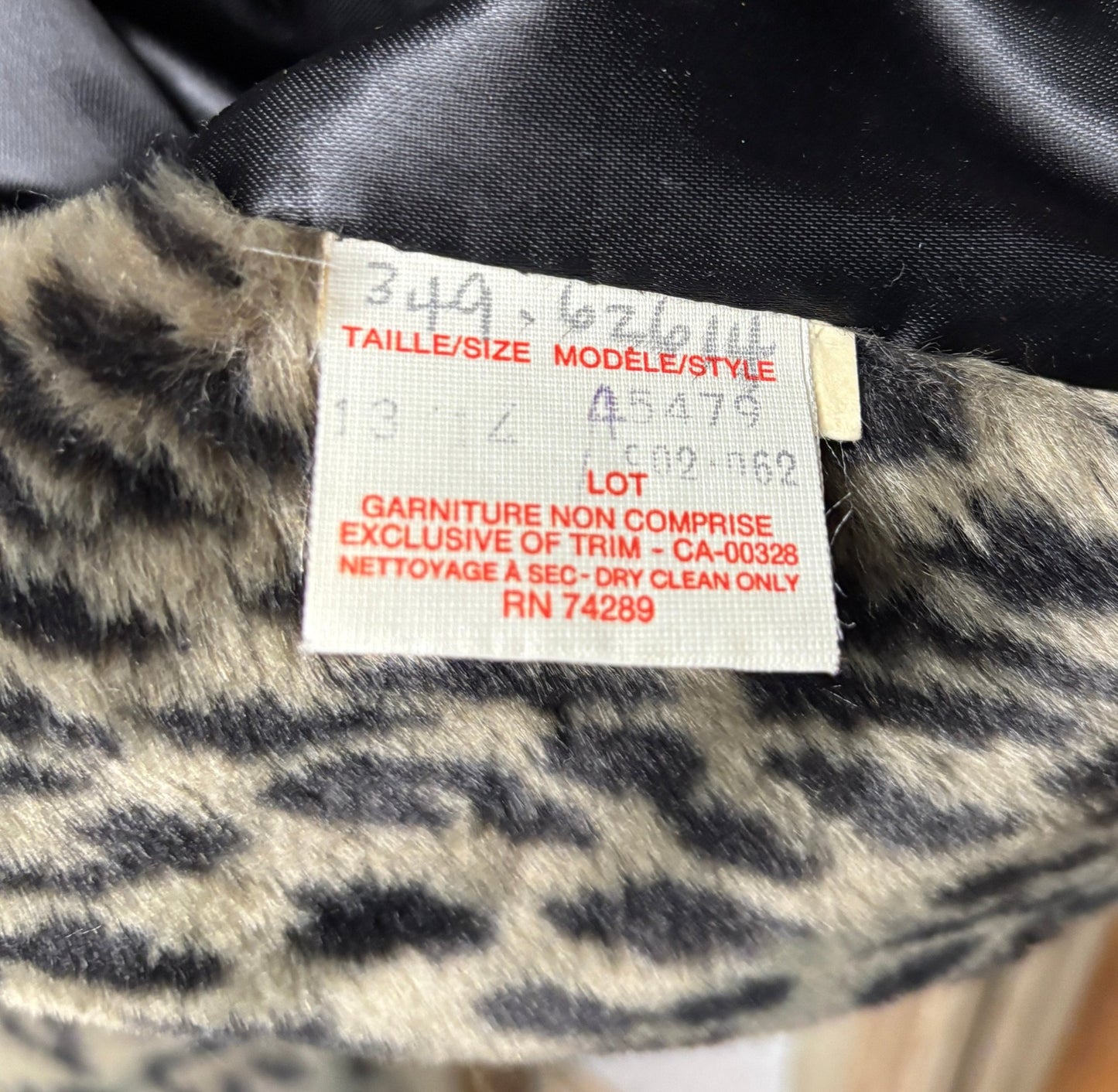 1980s Piedestal Leopard Print Women’s Faux Fur Coat Size 7