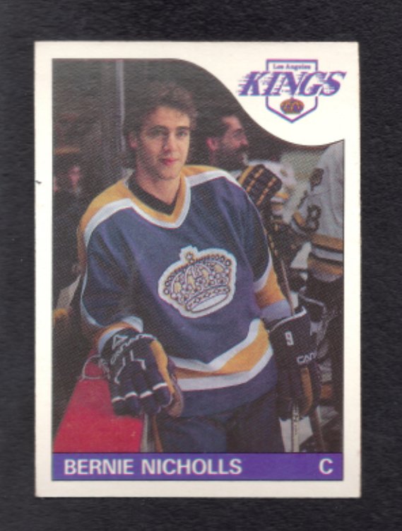 1985 - 1986 O - Pee - Chee Bernie Nicholls Los Angeles Kings Hockey Card