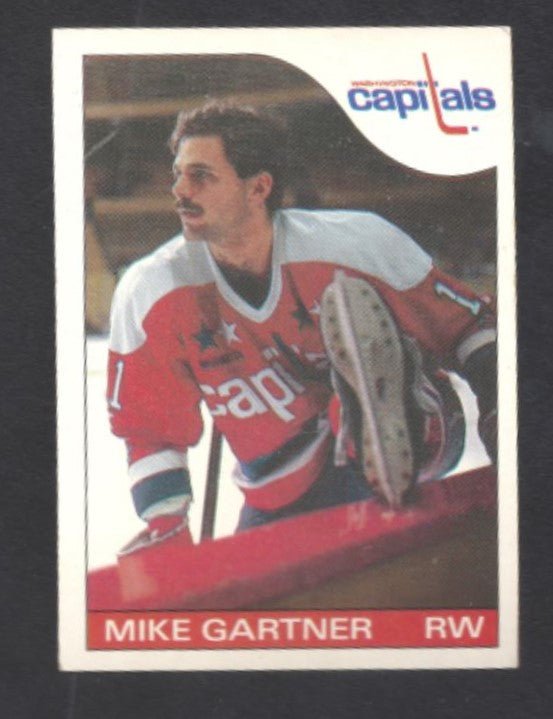 1985 - 1986 O - Pee - Chee Mike Gartner Washington Capitals Hockey Card #46