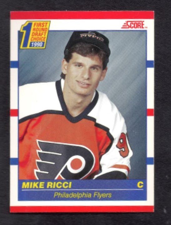 1991 - 92 Score Canadian Mike Ricci Philadelphia Flyers Rookie Card #433