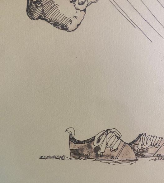 Mike Dywelska One Two Threeee Football Illustration