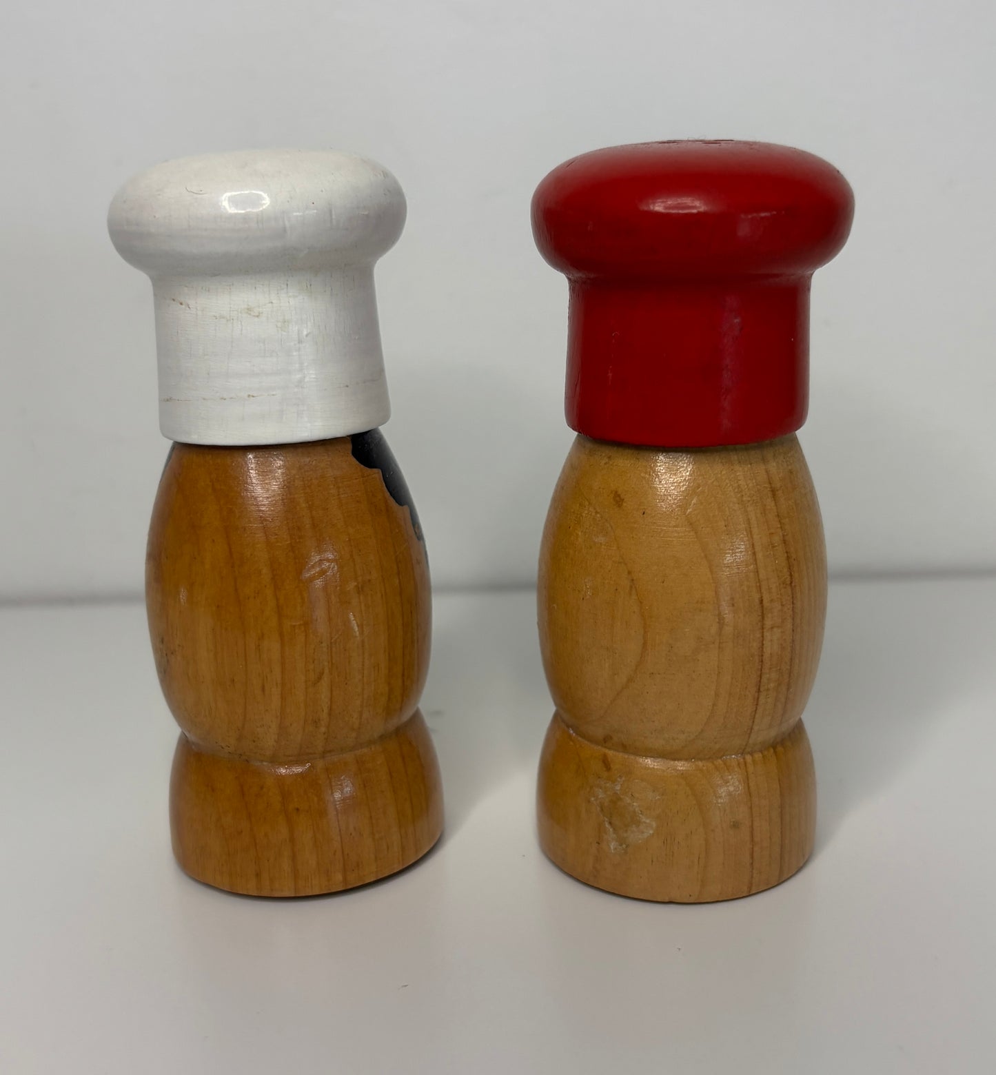 Rare Wood Chef Theme Salt and Pepper Shakers