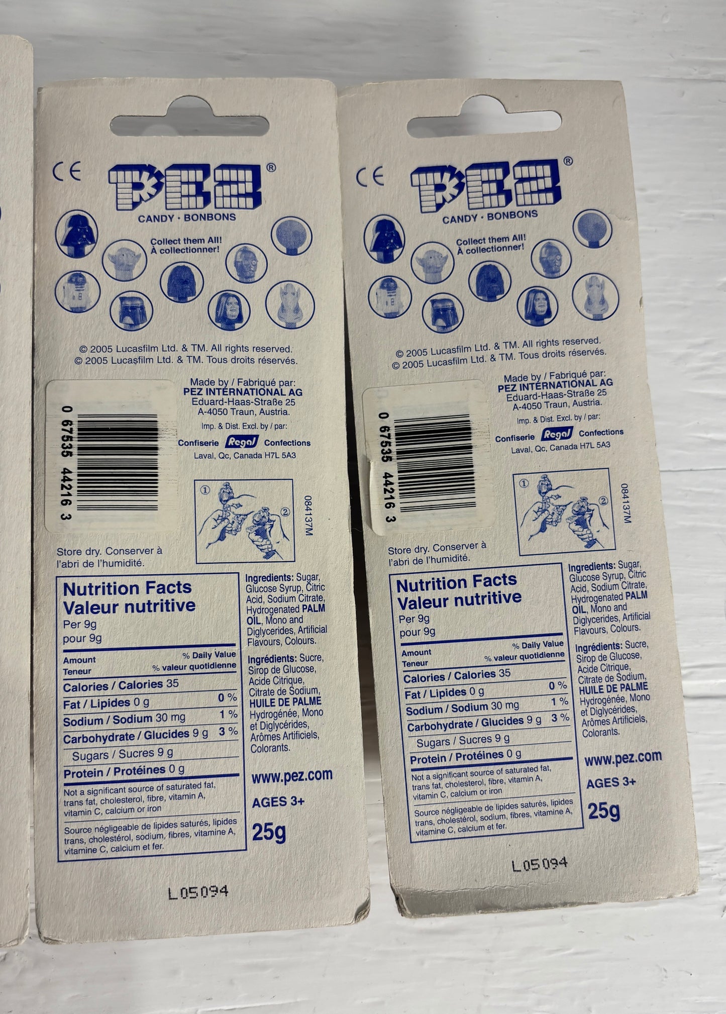 Star Wars Pez Dispensers New on Cards