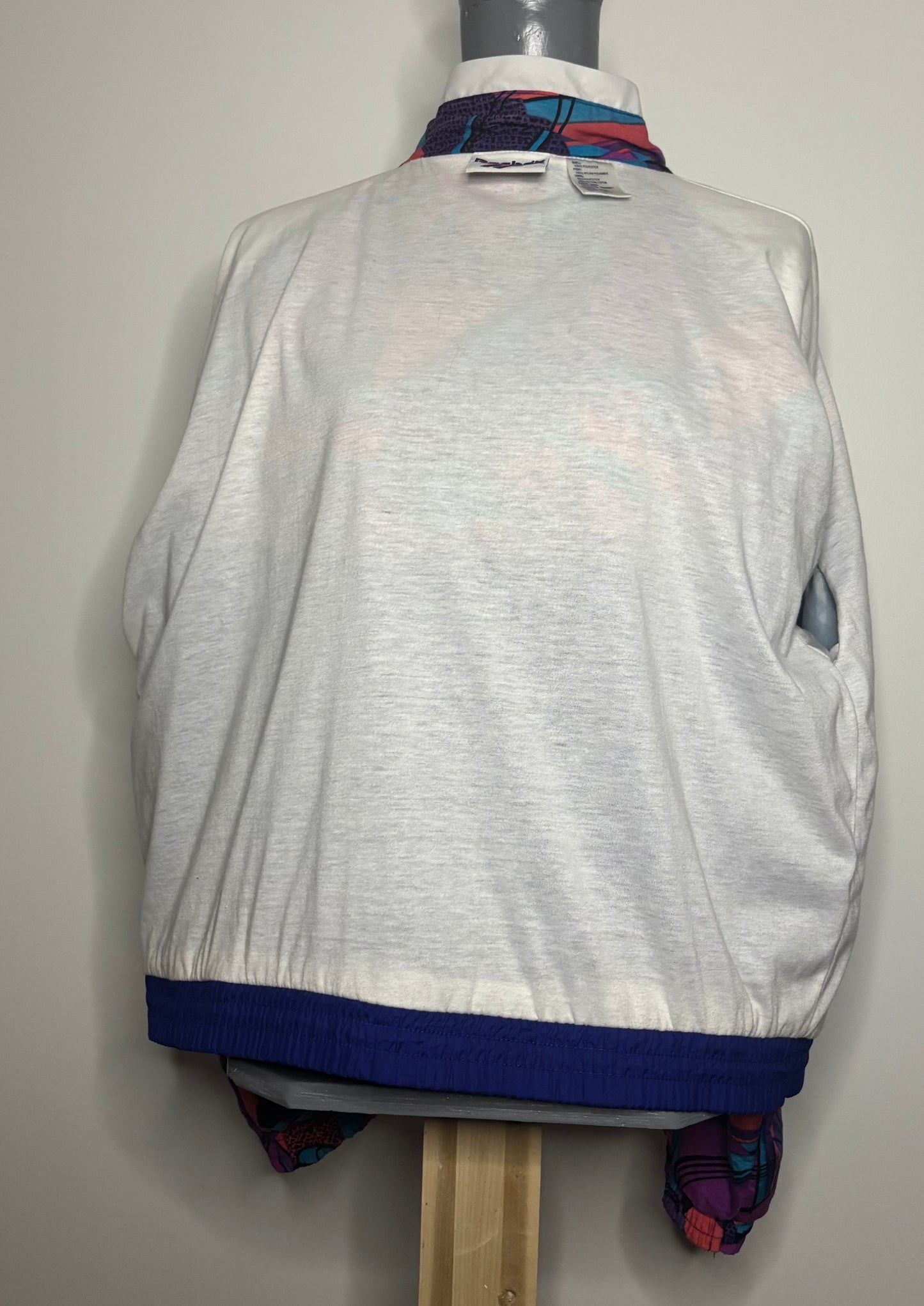 Vintage Reebok Abstract Geometric Multicolour Women's Jacket