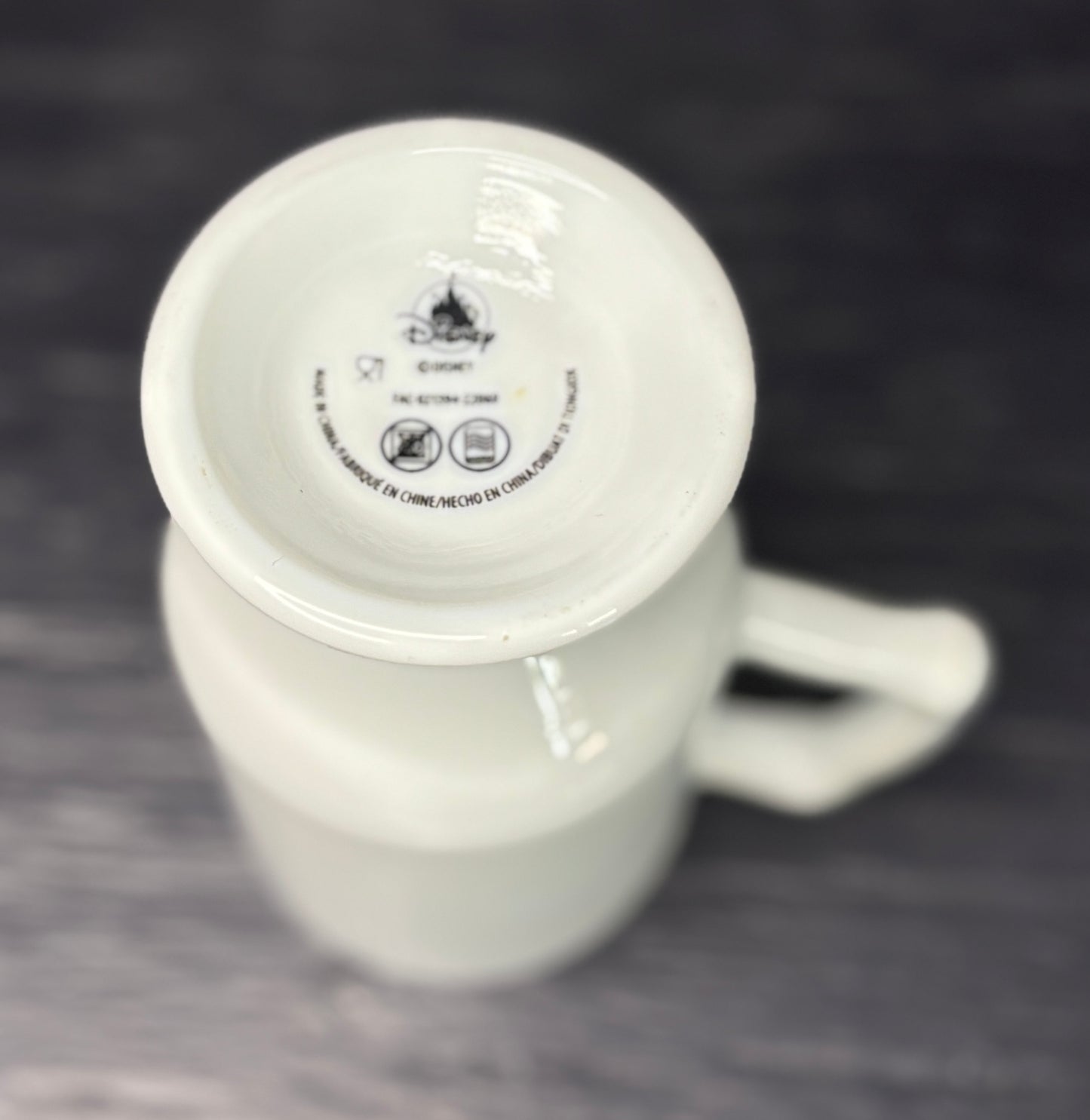 Disney Mickey Mouse White Milk Glass Pedestal Mug