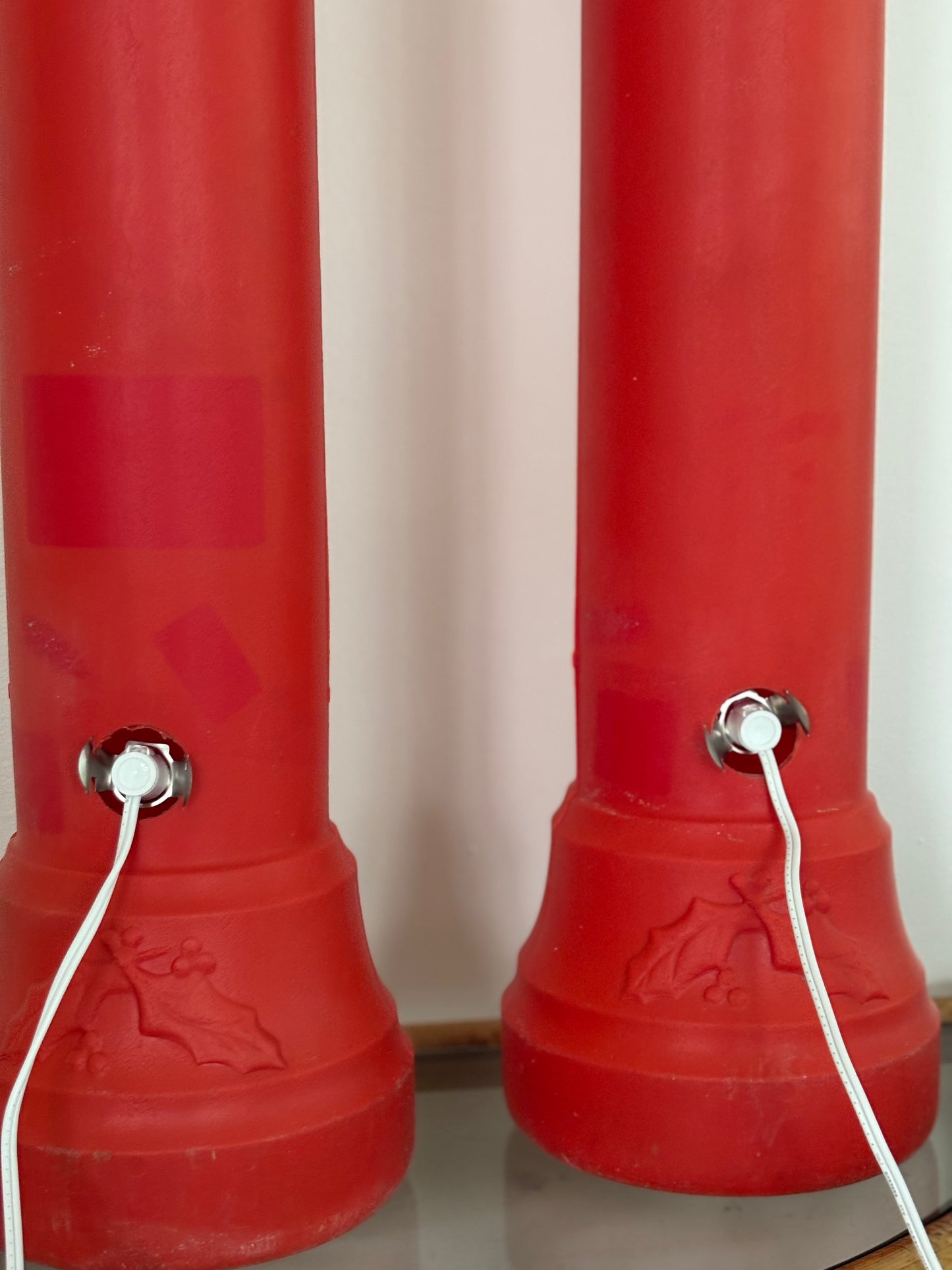 Vintage Christmas Noel Candle Large Light Up Blow Molds