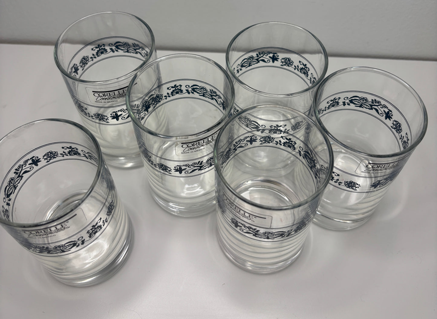 Corelle Coordinates Old Town Blue Tumbler Glasses Set