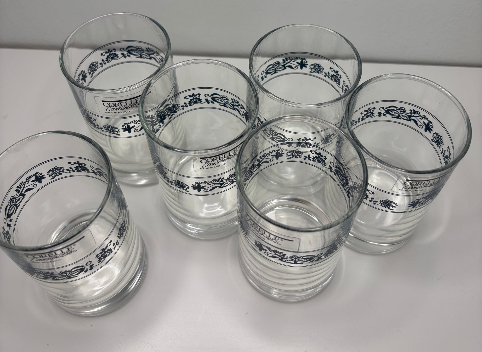 Corelle Coordinates Old Town Blue Tumbler Glasses Set