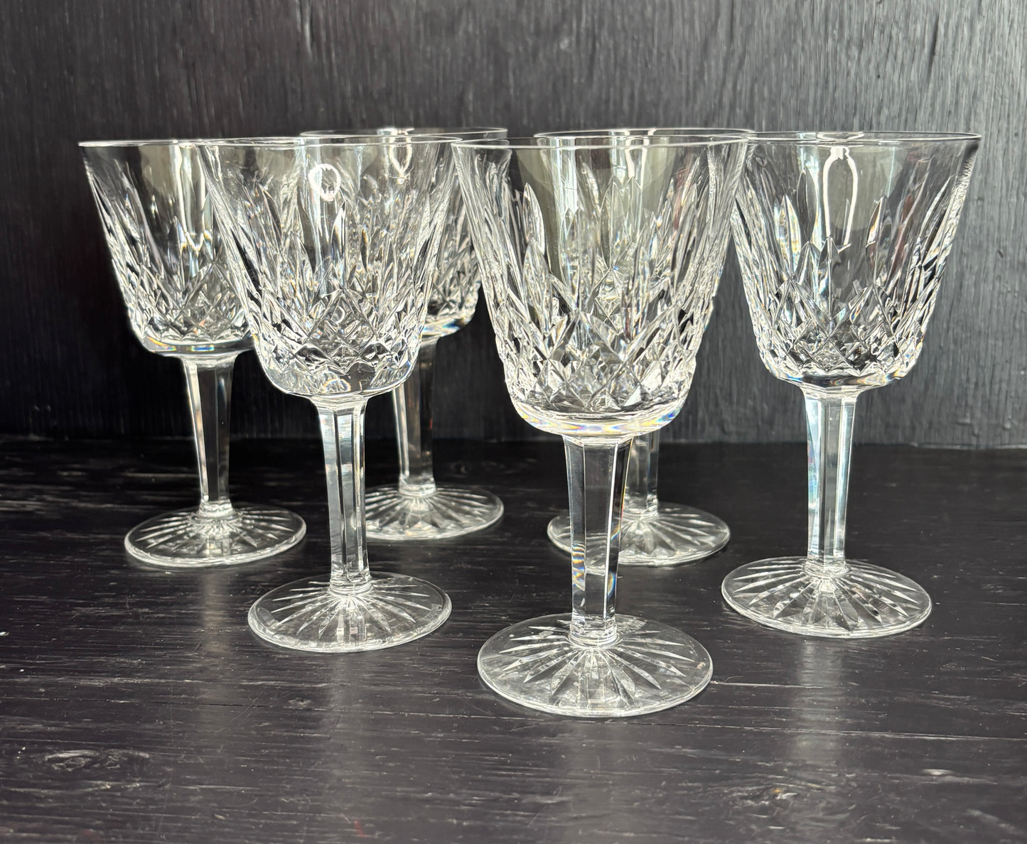 Waterford Lismore Crystal Claret Wine Glass Set of 6