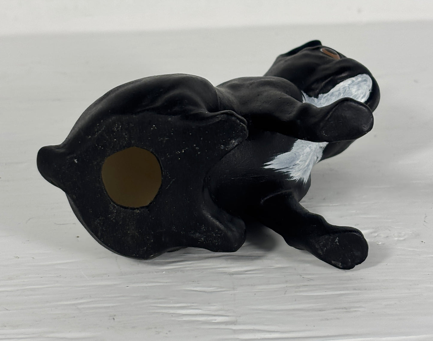 Hand Painted Sitting Boston Terrier Figurine