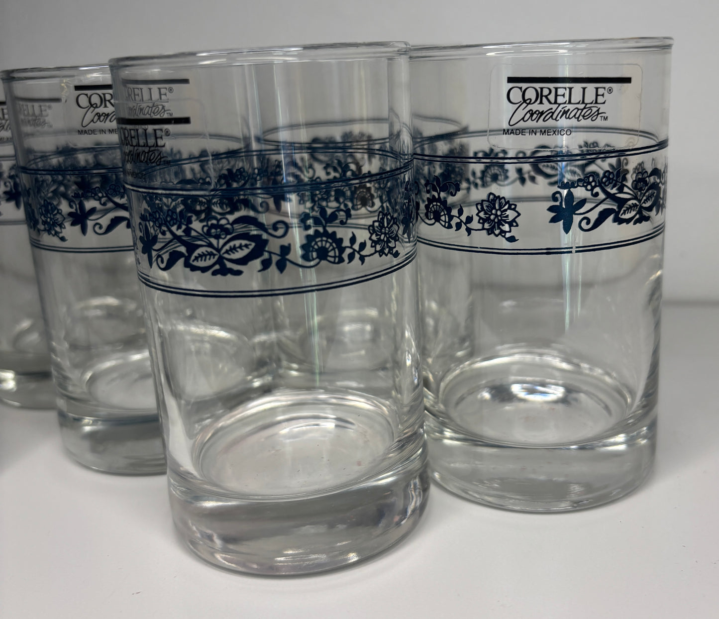 Corelle Coordinates Old Town Blue Tumbler Glasses Set