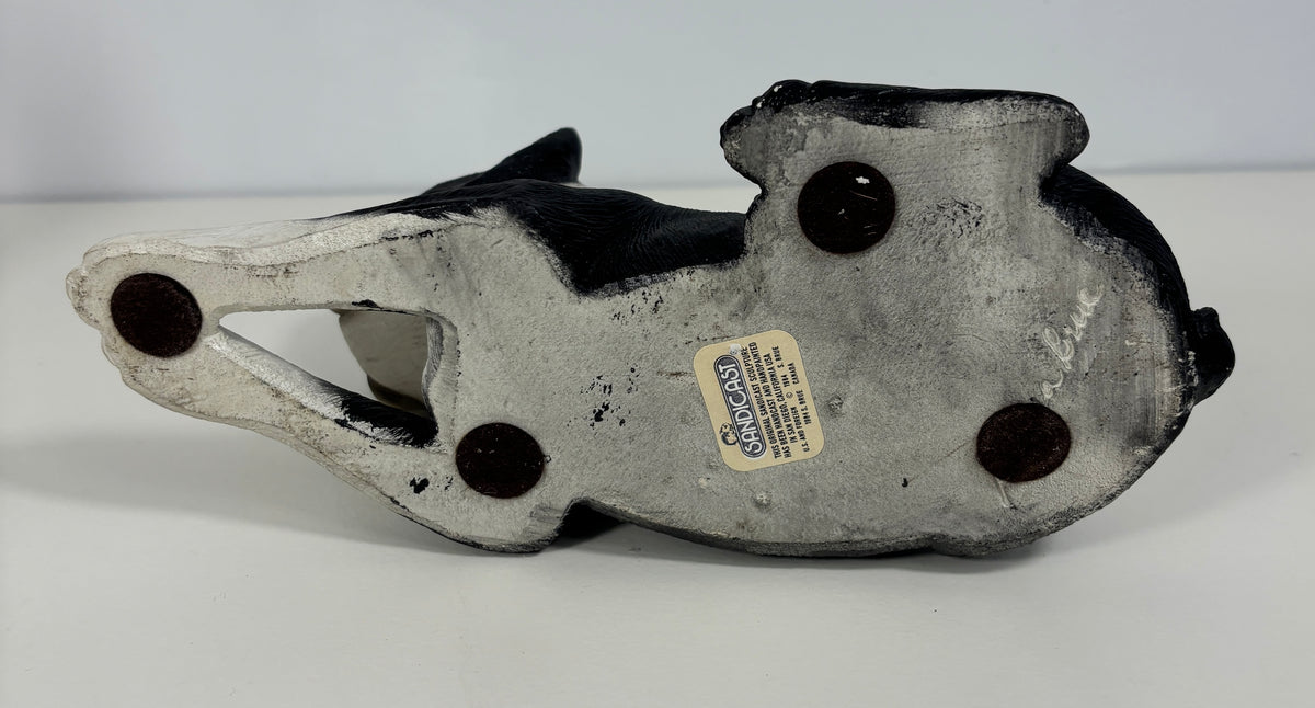 Sandicast Sandra Brue Lying Boston Terrier Figurine