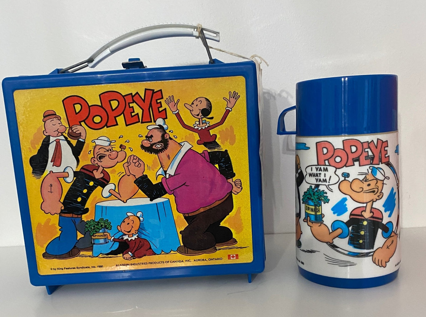 Aladdin Popeye Lunch Box and Thermos New Old Stock