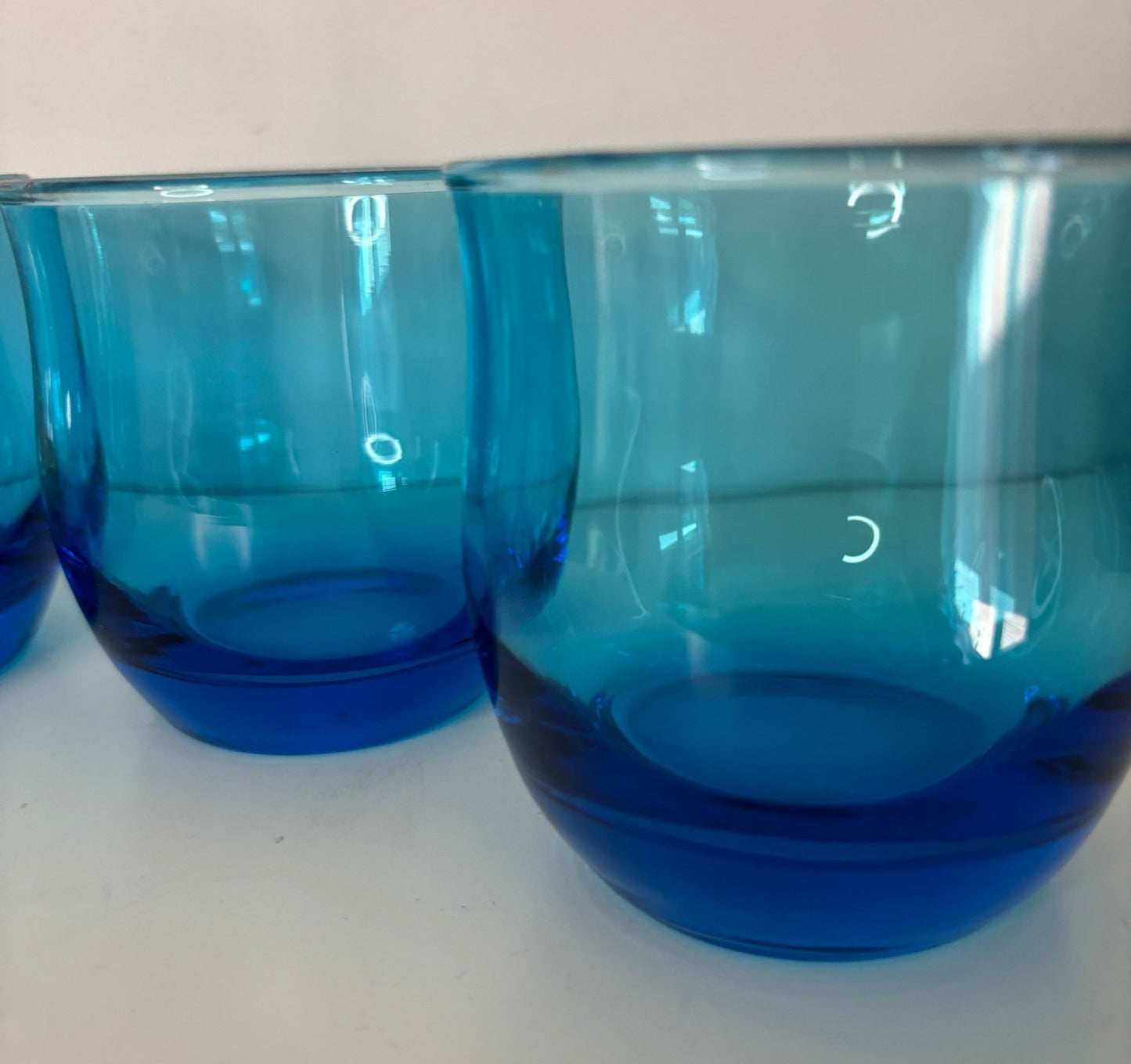 Anchor Hocking Flair Blue Glasses
