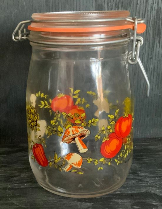 Arc France Vegetable Theme 1 Litre Glass Jar