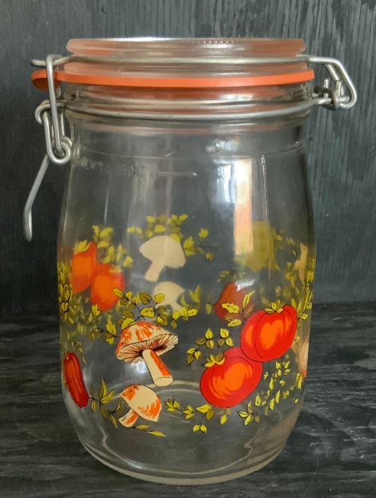 Vegetable Theme Glass Jar