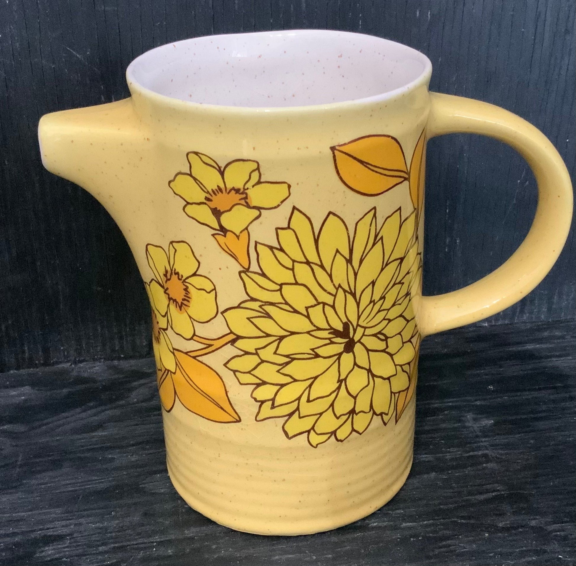 Arklow Pottery Ireland Yellow Flower Creamer