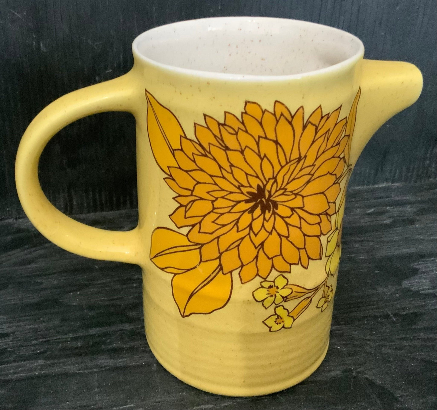 Arklow Pottery Erinstone Ireland Yellow Flower Creamer