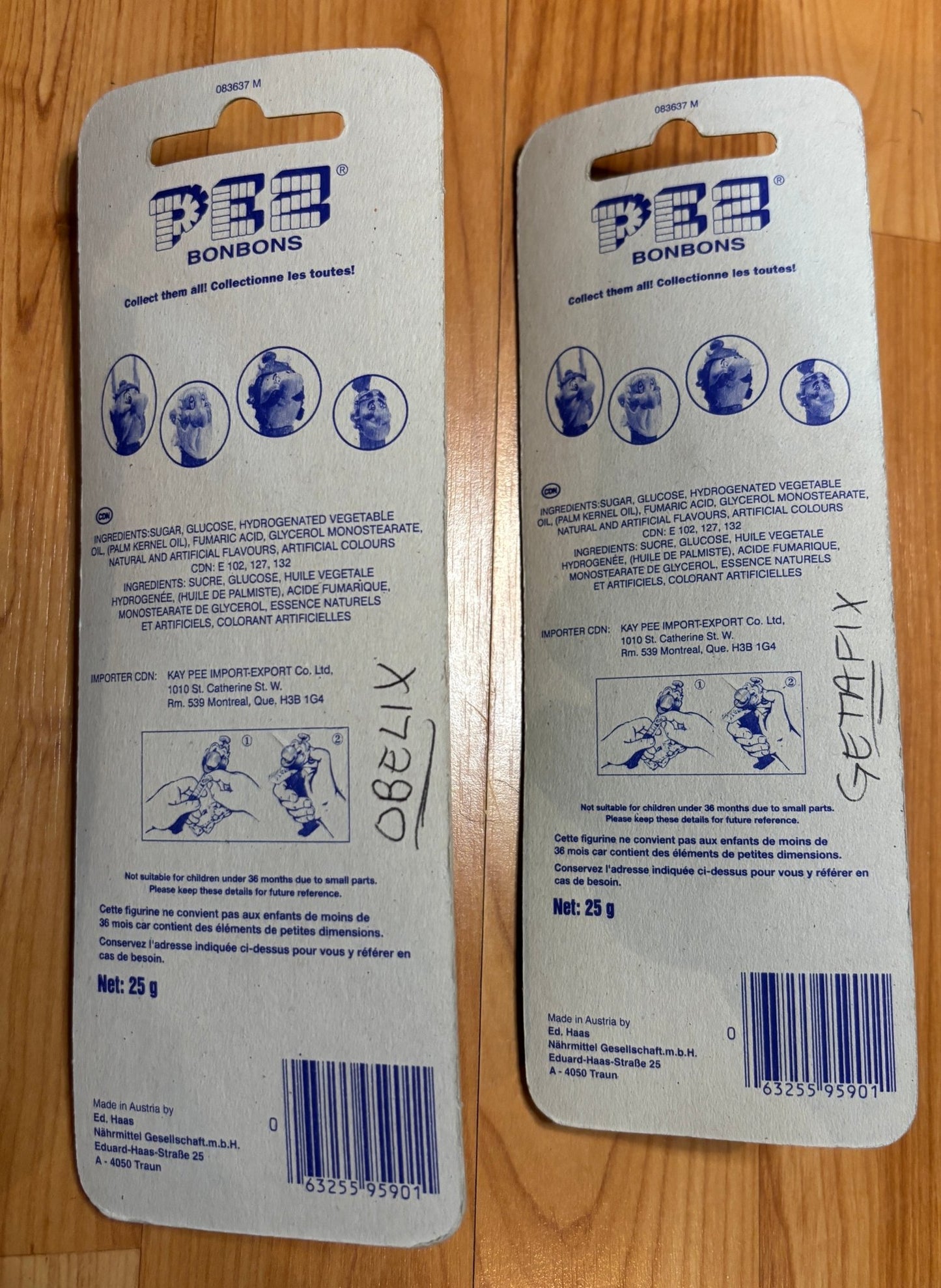 Asterix Obelix Getafix Pez Dispensers