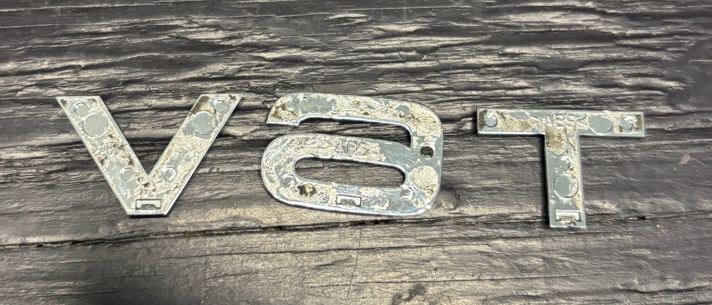 Audi V6T Lettering Badge Emblem