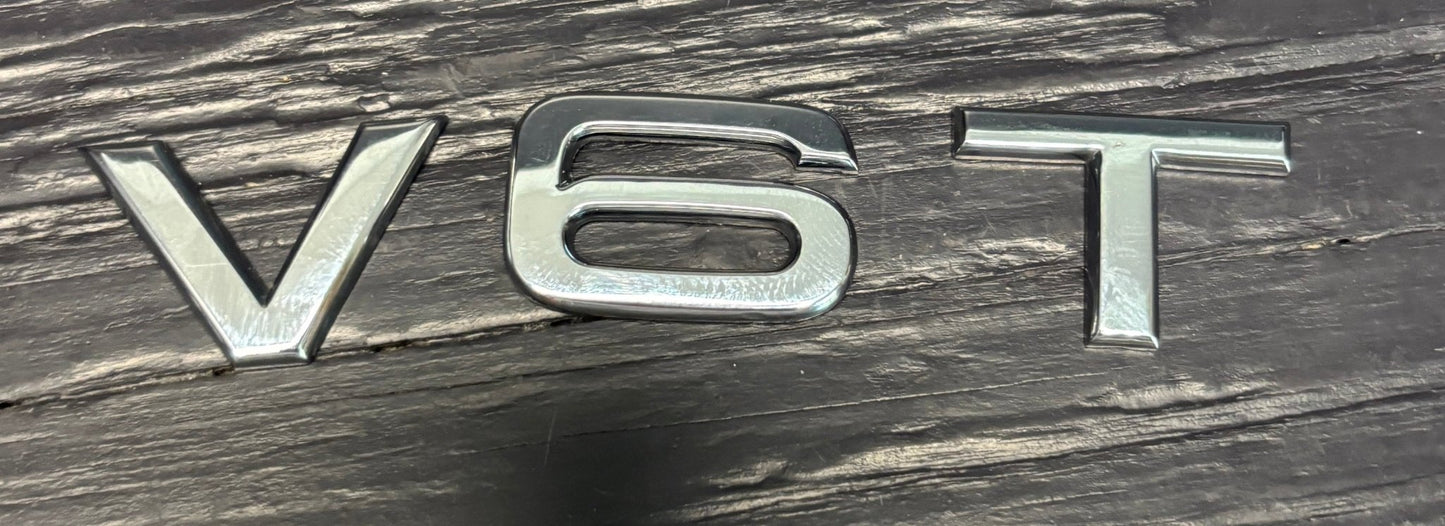 Audi V6T Lettering Badge Emblem