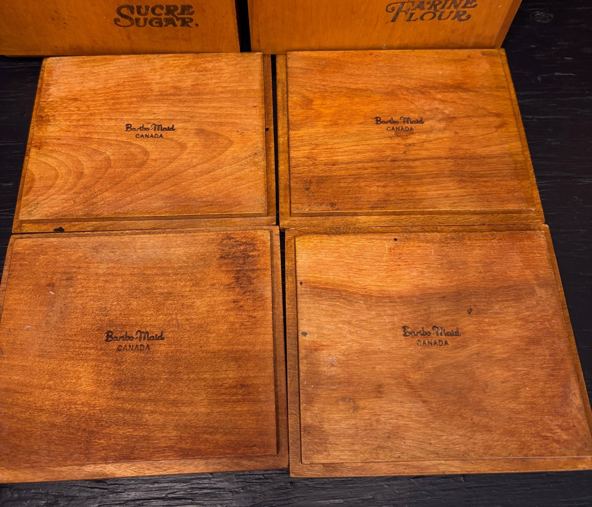 Baribo Maid Wood Kitchen Food Storage Container Set