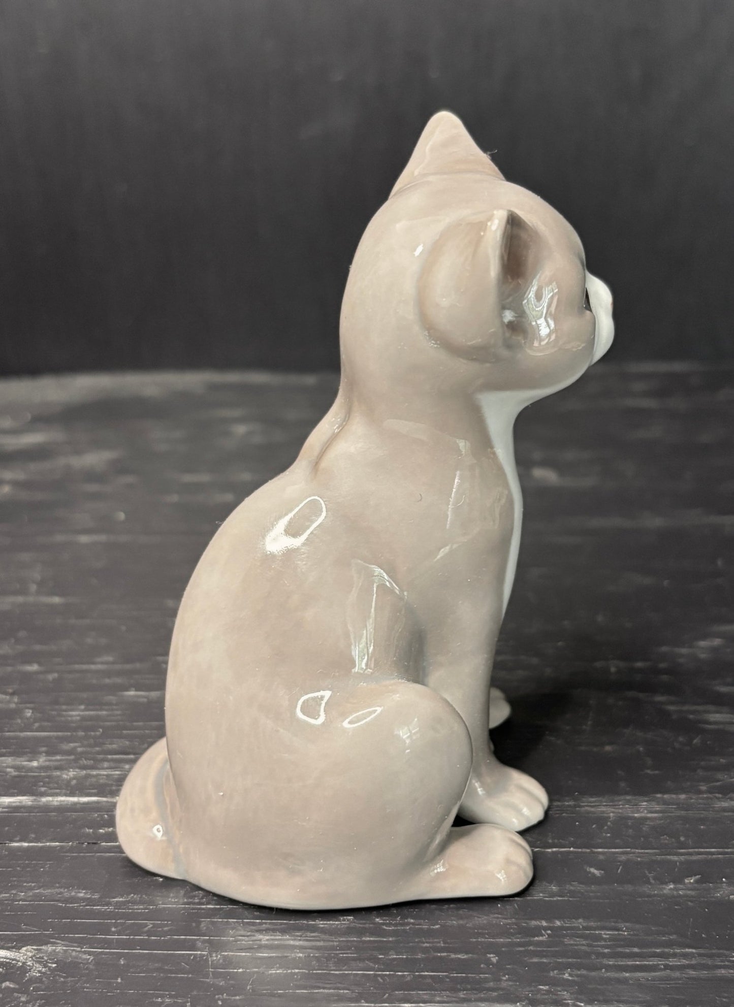 Bing and Grondahl Gray Cat Porcelain Figurine
