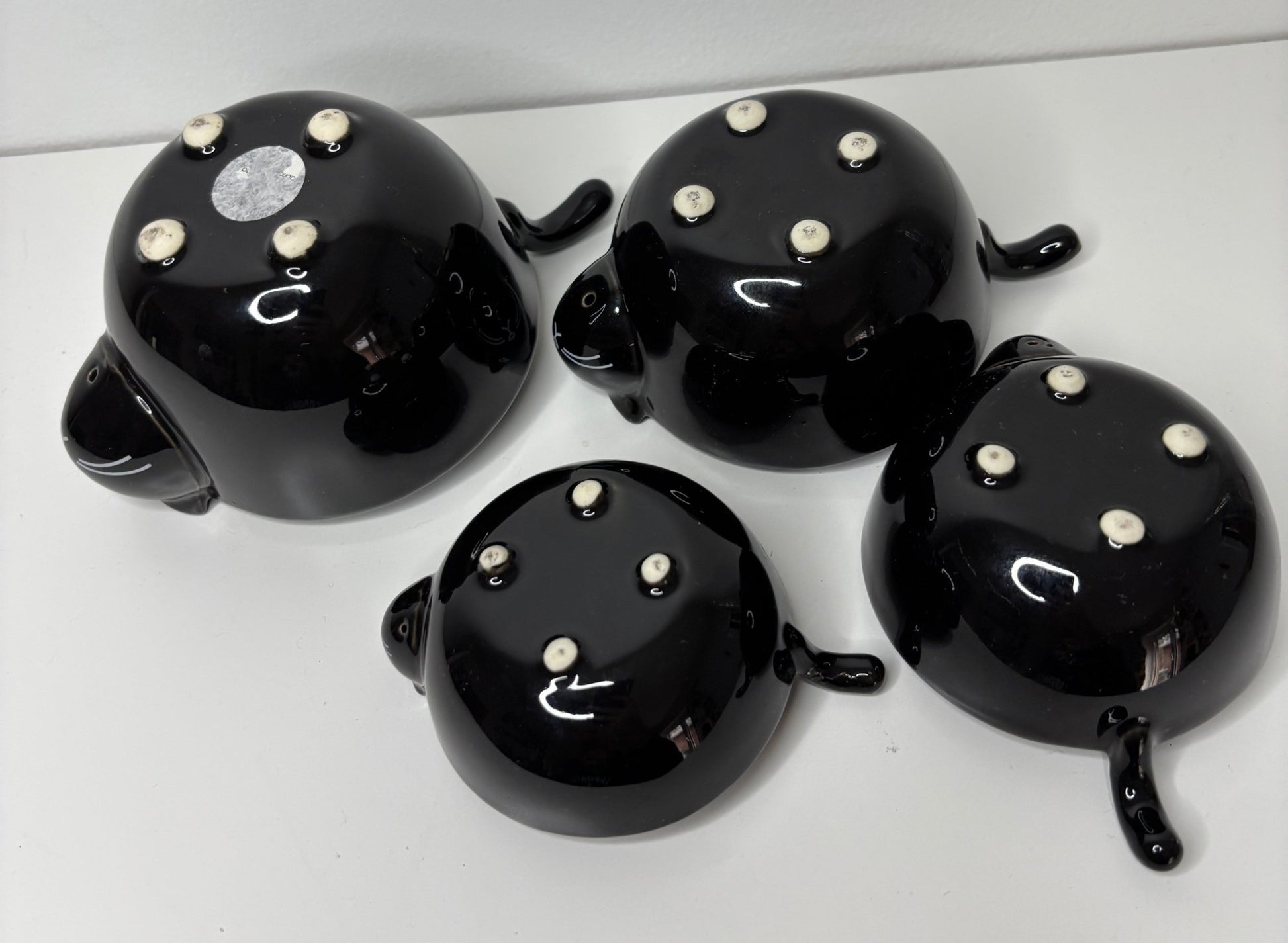 Black Cat Ceramic Measuring Cups