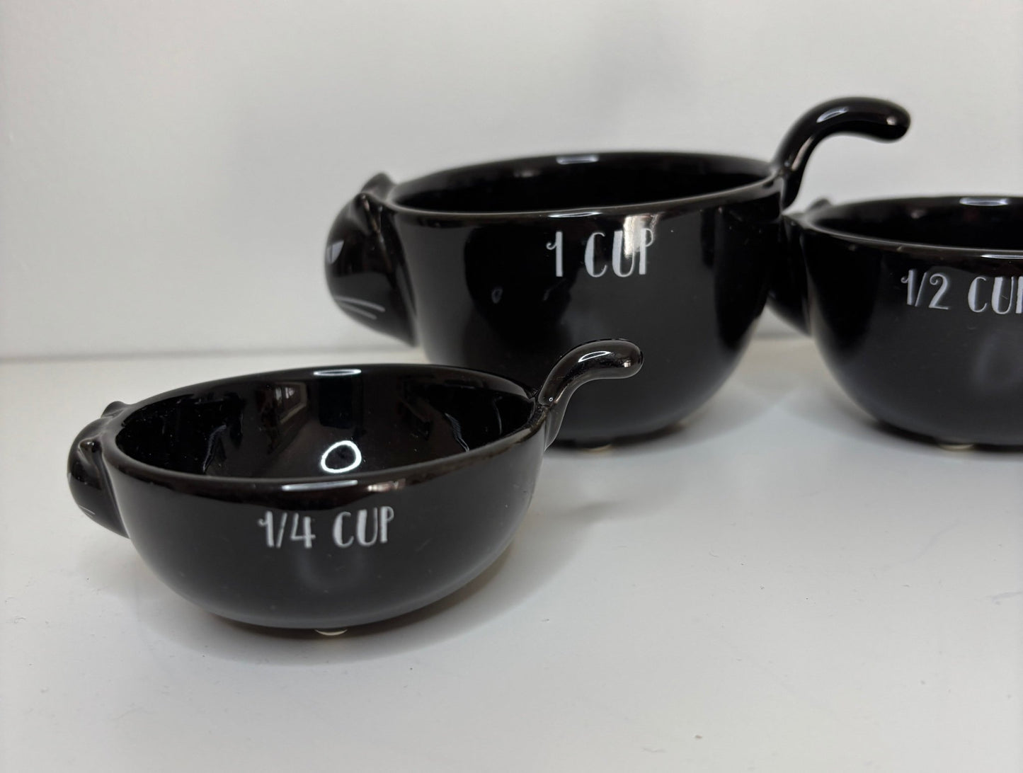 Measuring Cups shaped like black cats