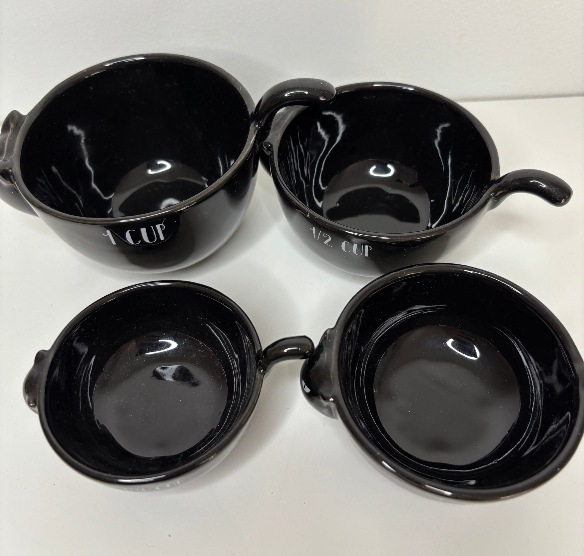 Black Cat Ceramic Measuring Cups