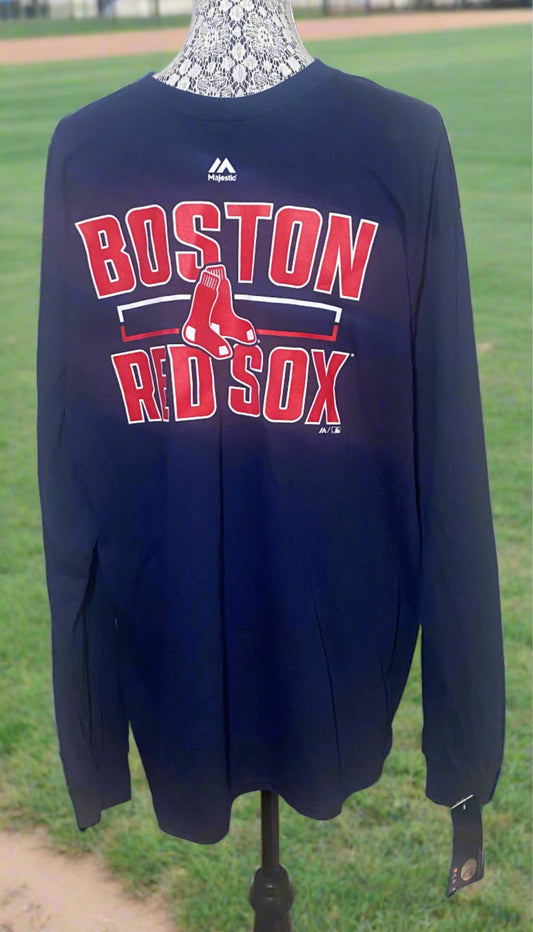 Boston Red Sox Majestic Long Sleeve T shirt