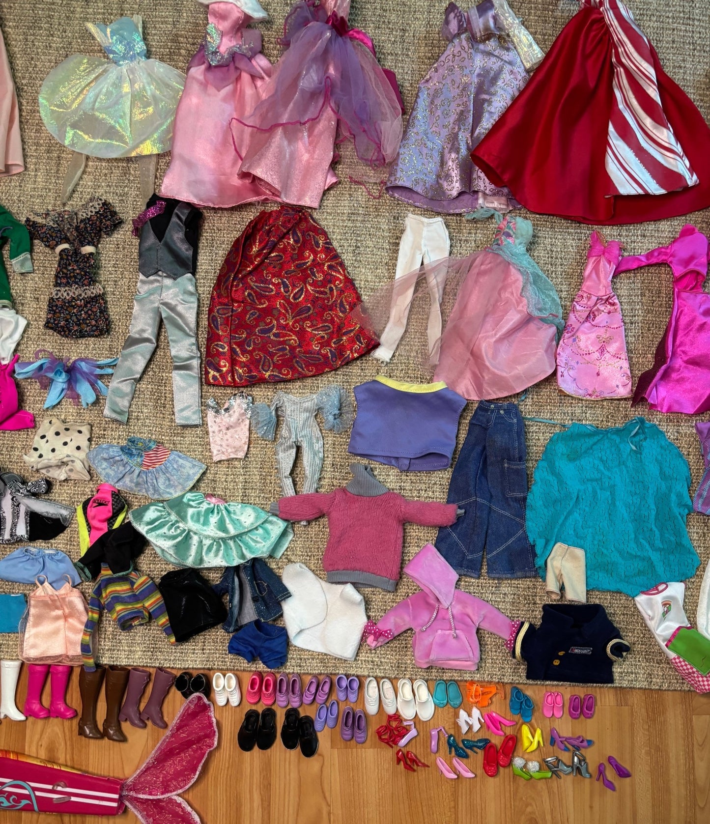 Bulk Lot of Barbie and Doll Clothes and Accessories