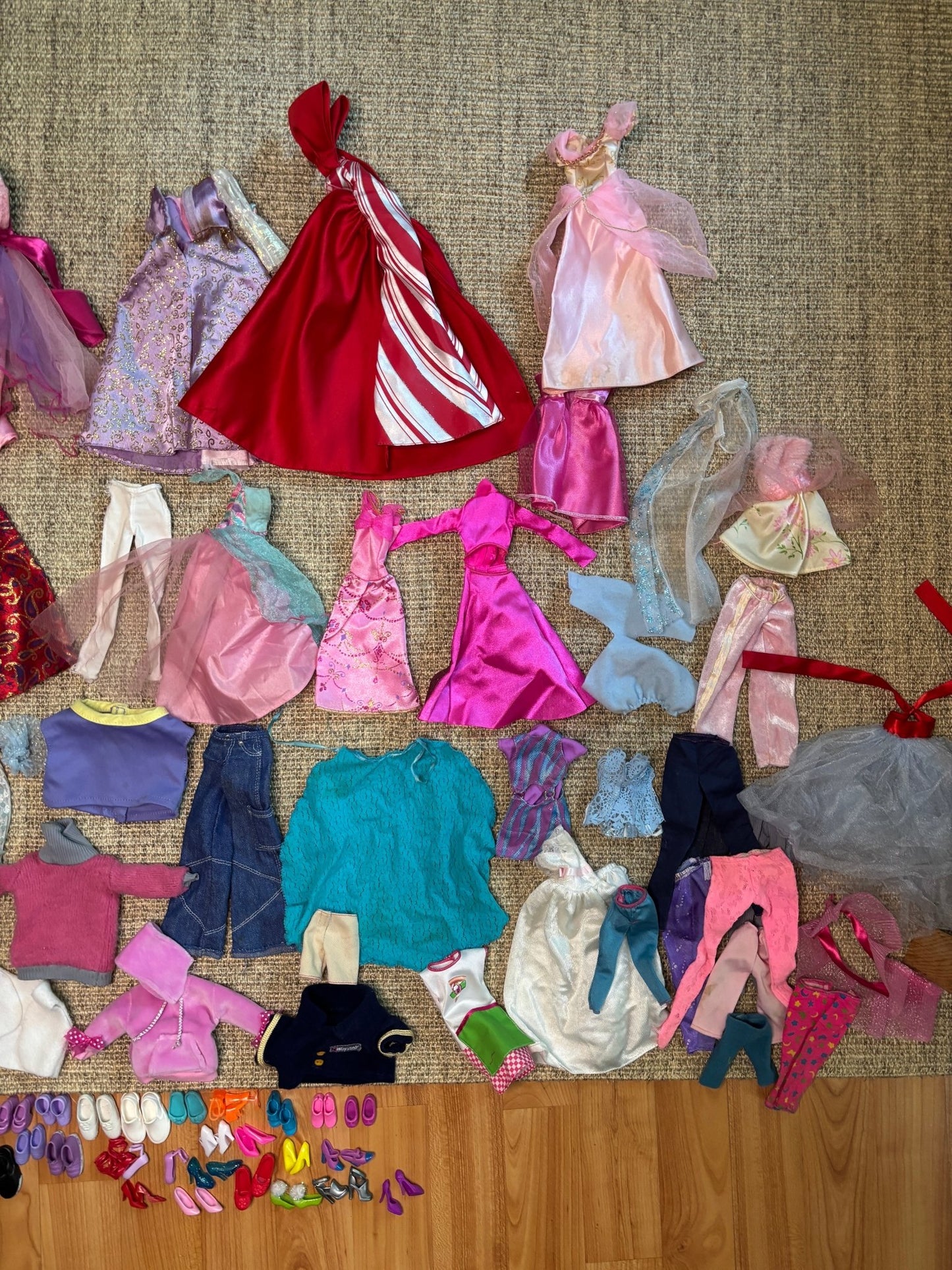 Bulk Lot of Barbie and Doll Clothes and Accessories