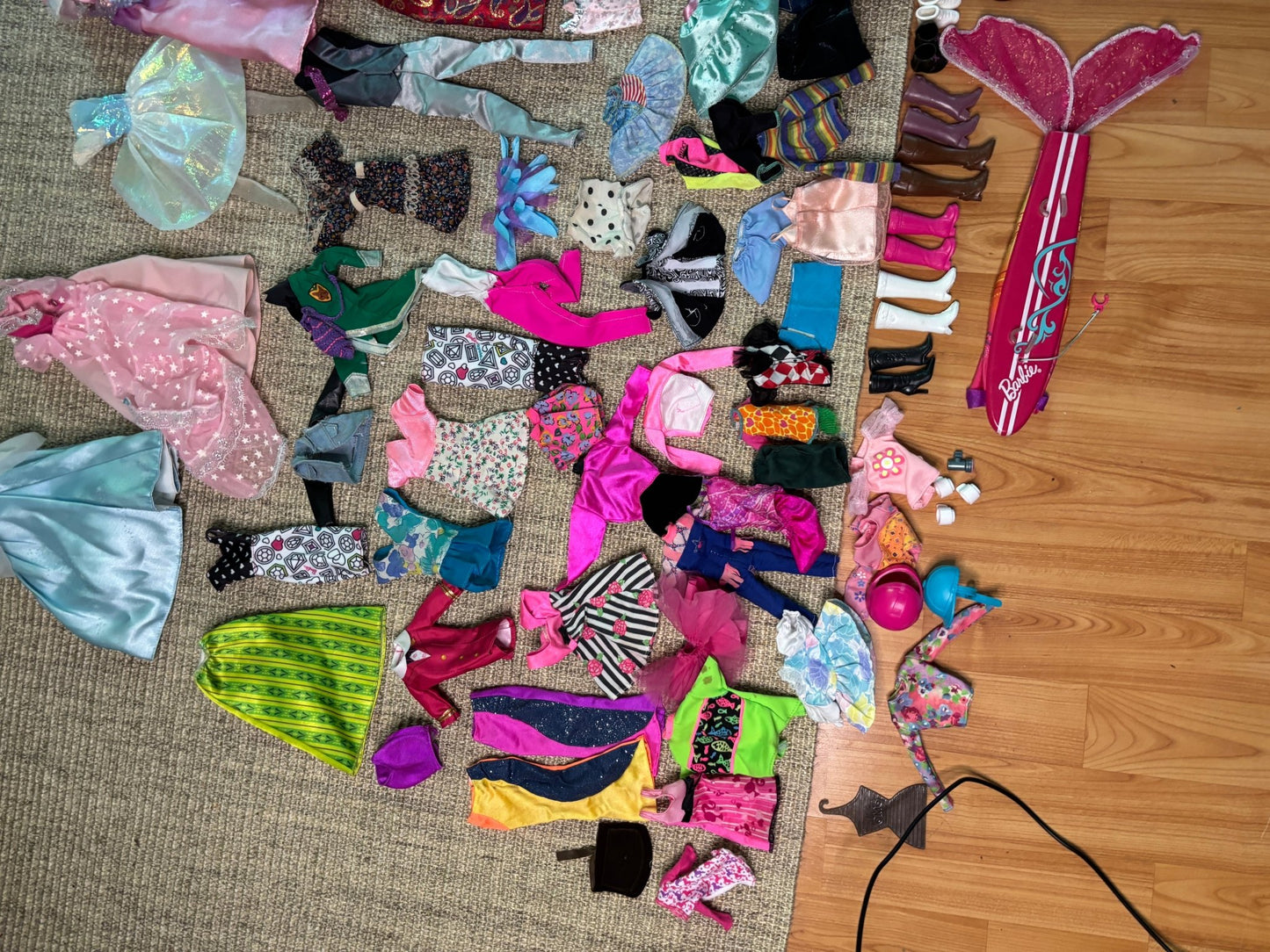 Bulk Lot of Barbie and Doll Clothes and Accessories