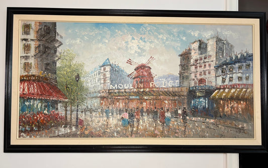 Caroline Burnett Moulin Rouge Original Oil Painting