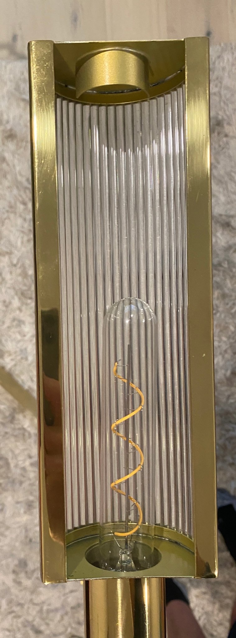 Casella Adjustable Brass Pharmacy Floor Lamp