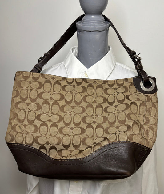 Coach Signature Jacquard Handbag Purse