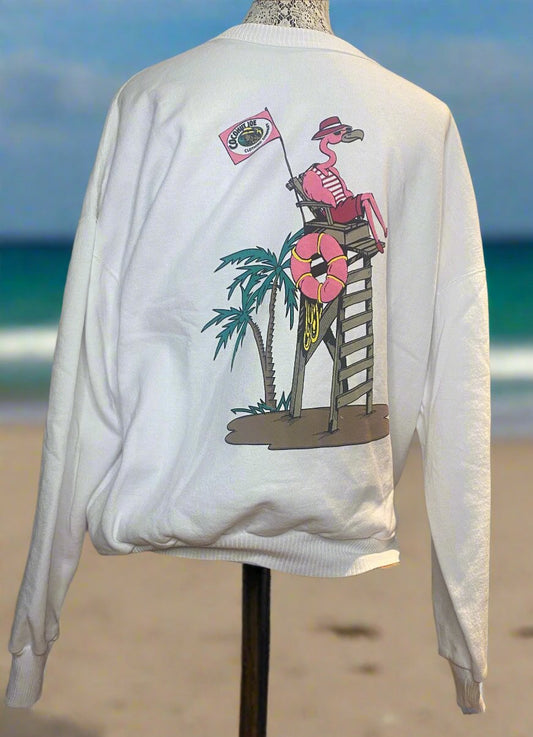 Coconut Joe Pink Flamingo Vintage Sweatshirt