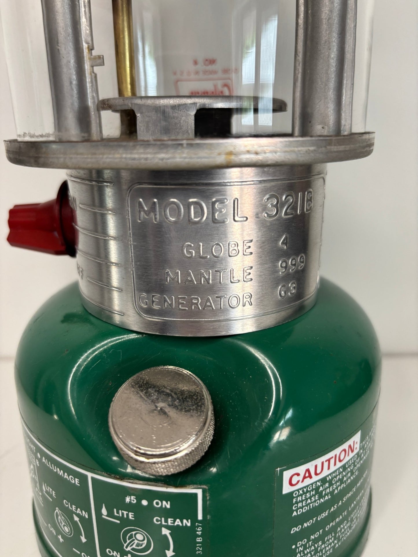 Coleman Model 321B Green Camping Lantern