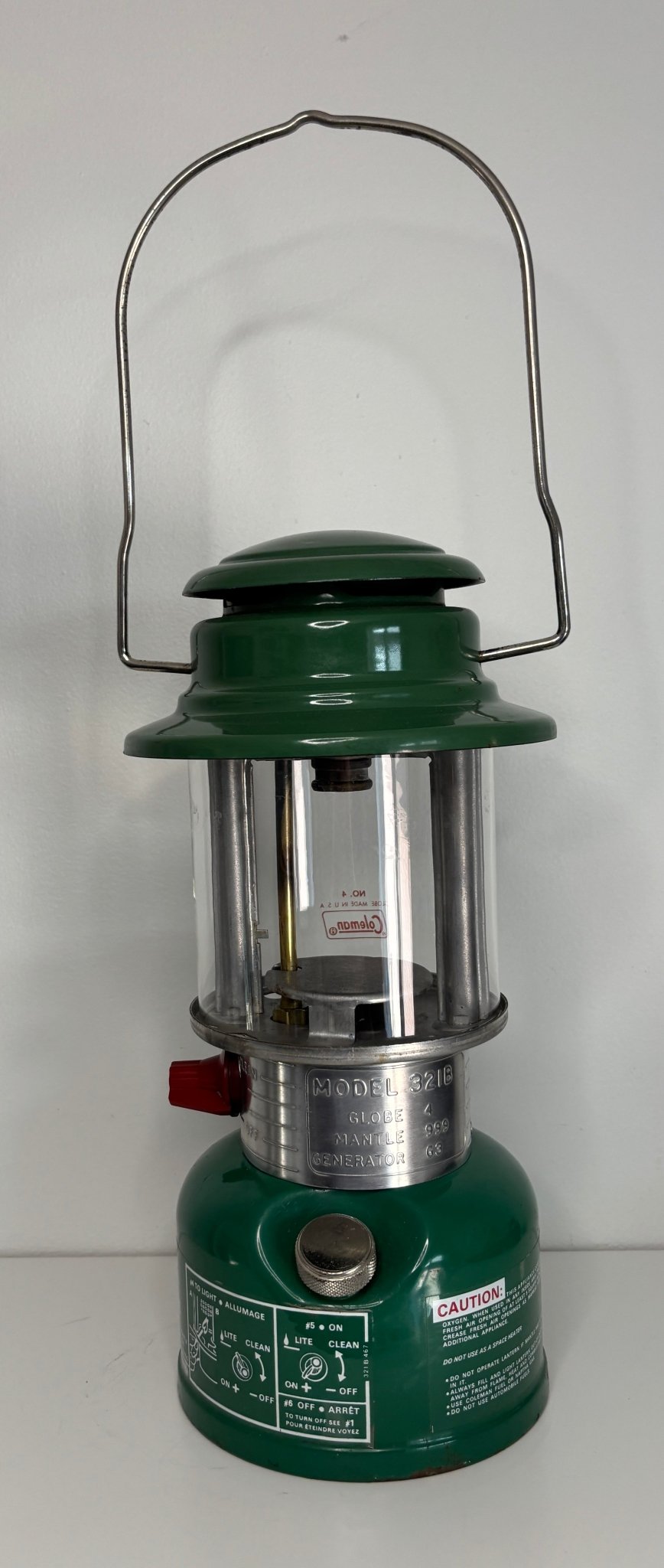 Coleman Model 321B Green Camping Lantern