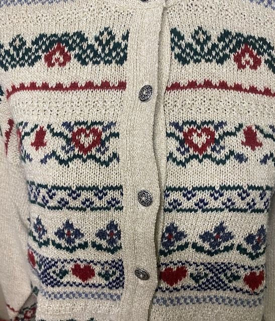 Cottage Cove Christmas Theme Full Button Women’s Cardigan