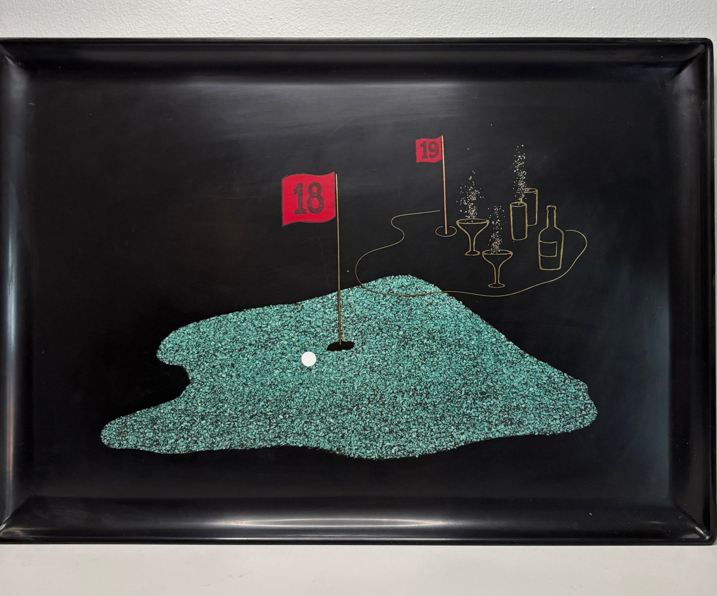 Couroc 19th Hole Golf Theme Serving Tray