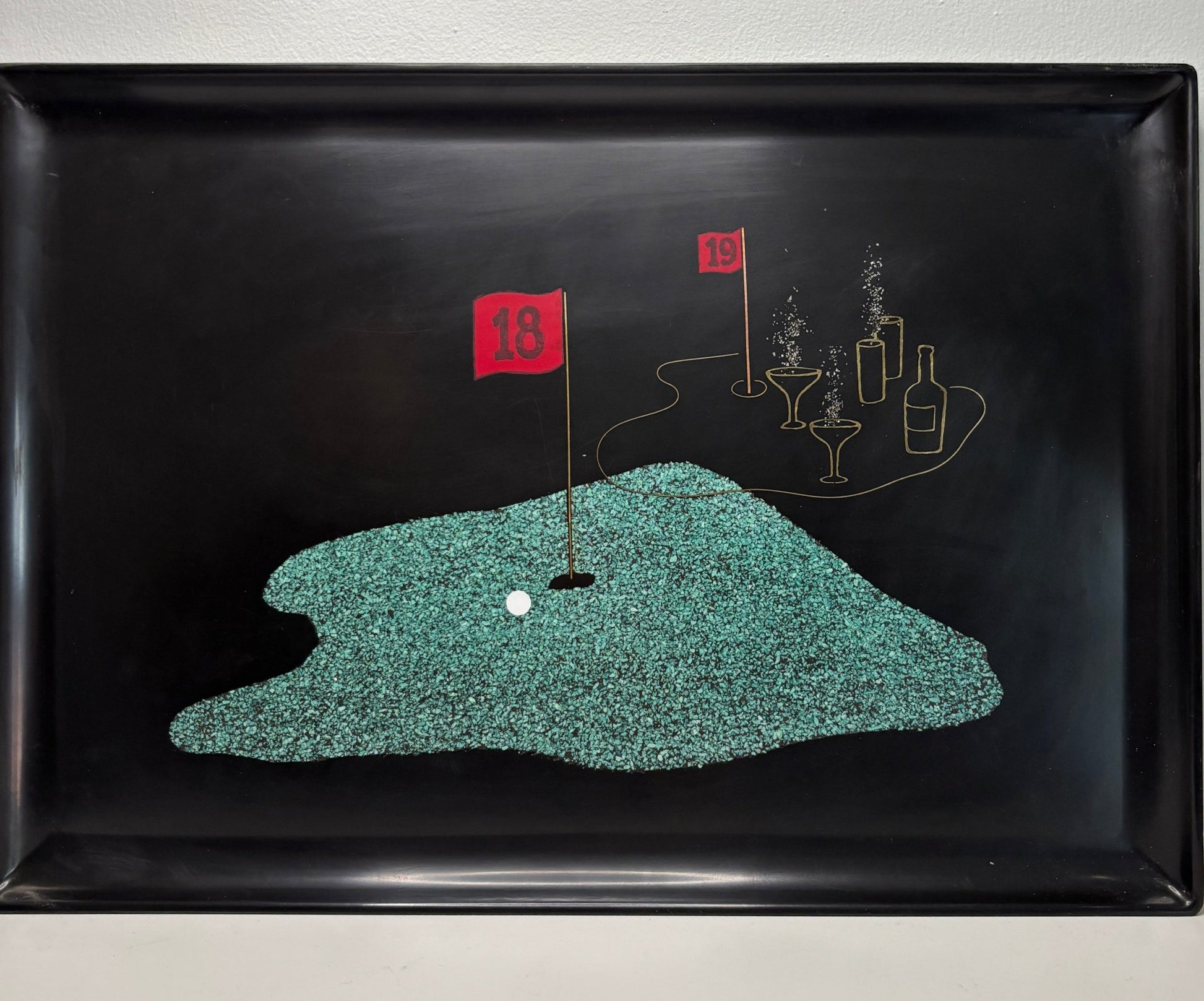 Couroc 19th Hole Golf Theme Serving Tray