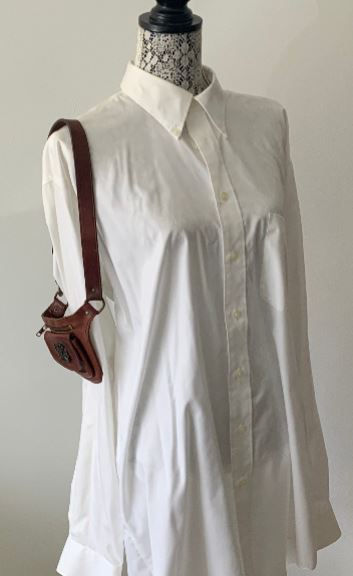 Custom Vintage Brown Leather Hip Purse