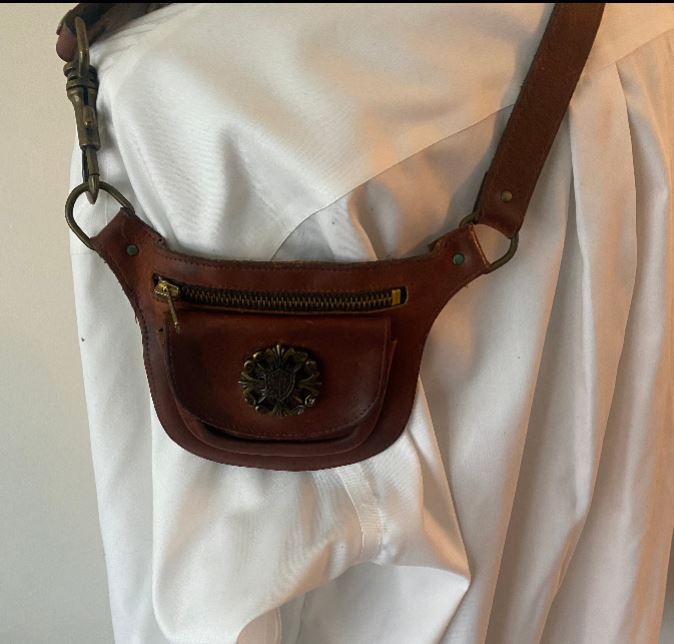 Custom Vintage Brown Leather Sporran