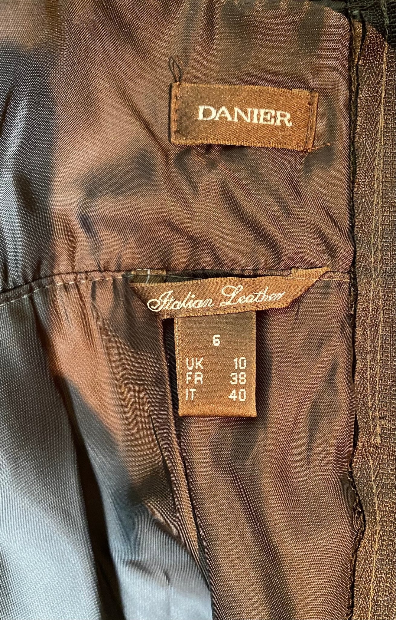 Danier Leather Brown Leather Bustier Dress