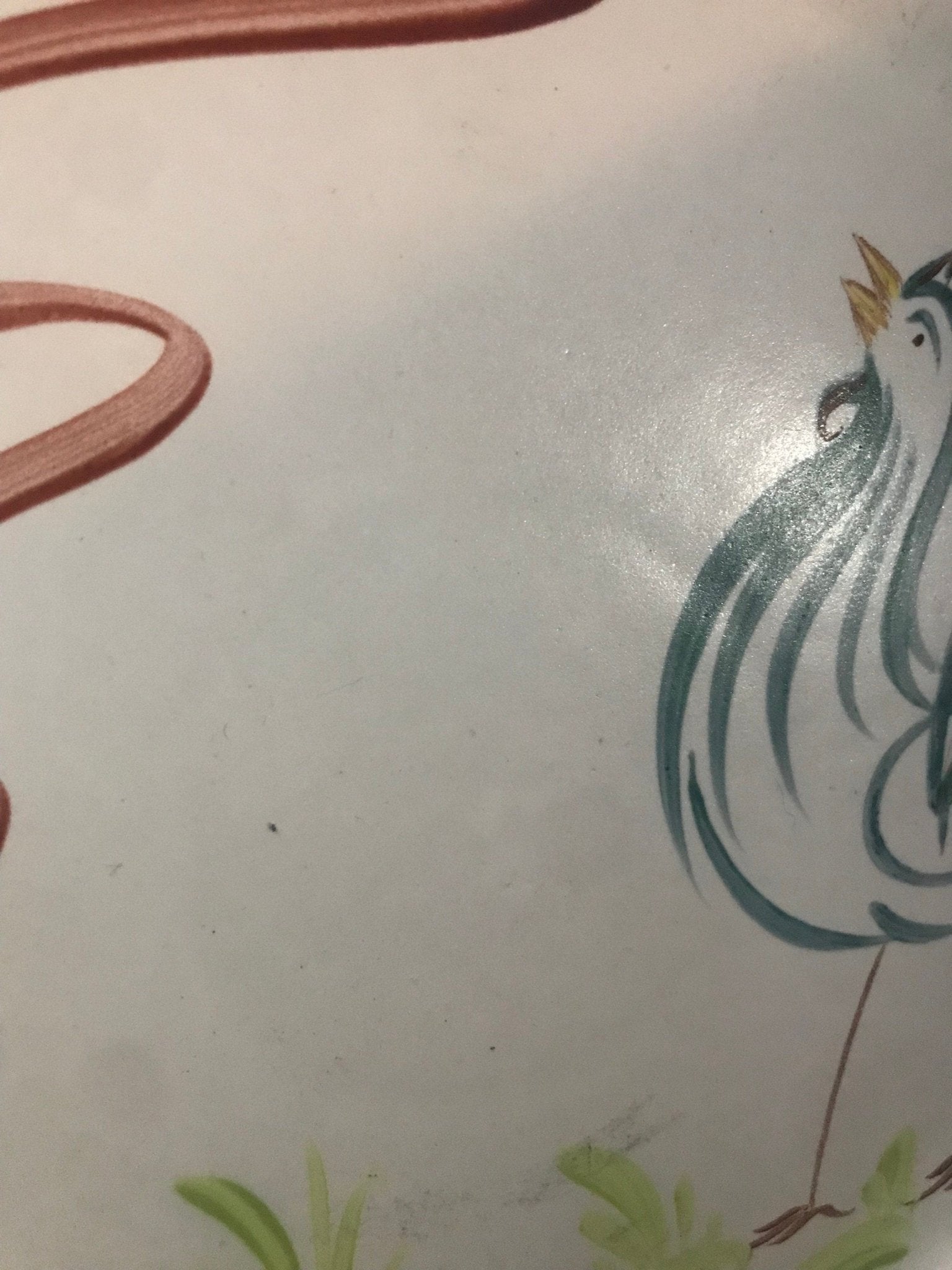 Denby Flair Salad Plate with picture of a cartoon rooster