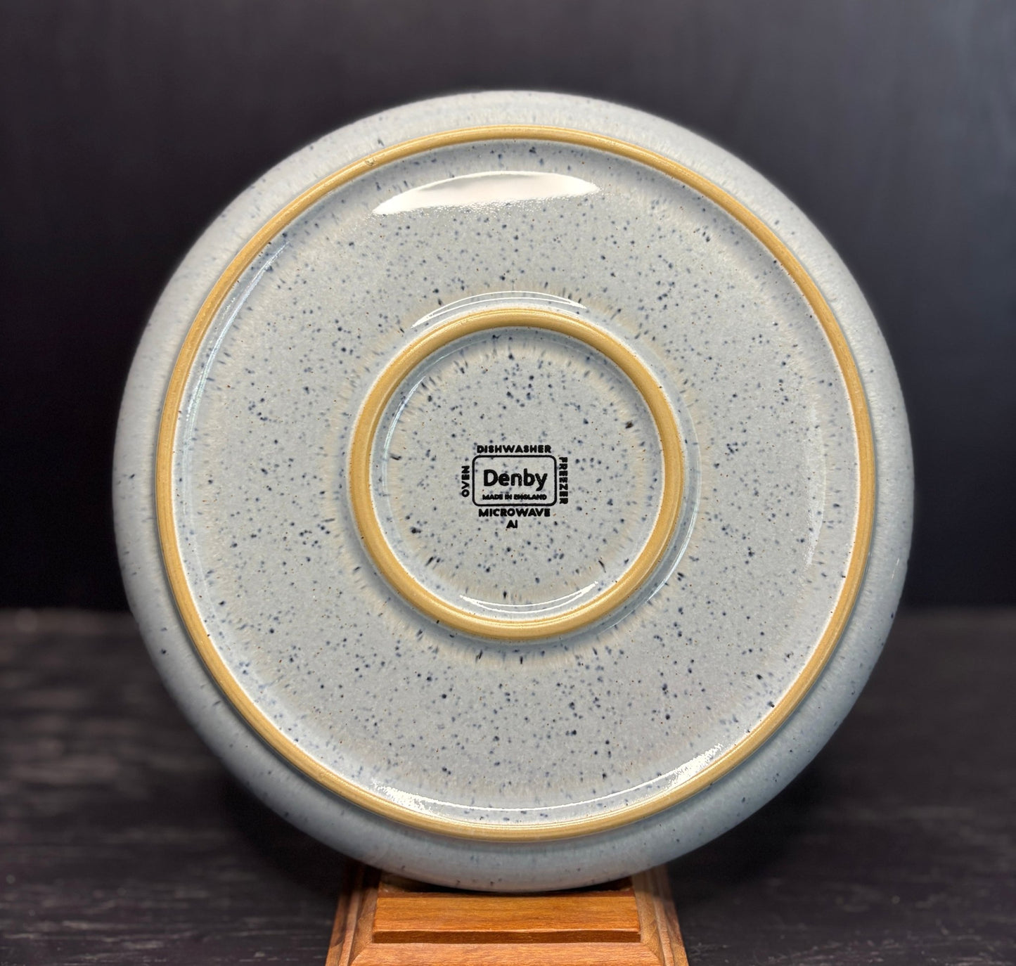 Denby Halo Blue Speckle Salad Plate